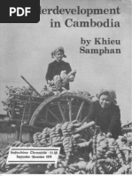 "Underdevelopment in Cambodia," by Khieu Samphan