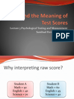 Norms and The Meaning of Test Scores