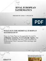 Medieval Mathematics PPT Report