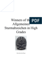 Allgemeines Sturmabzeichen High Grades, Winners