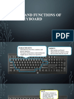 Parts and Functions of The Keyboard