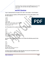 LCM HCF MCQ in English