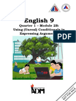 English 9: Quarter 1 - Module 2B: Using (Unreal) Conditionals in Expressing Arguments