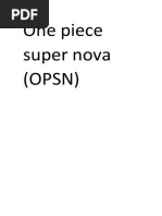 One Piece Super Nova