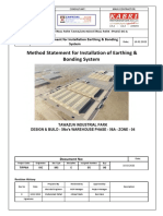 Method Statement For Installation of Earthing & Bonding System