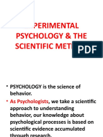 Experimental Psychology & The Scientific Method