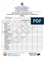 Monitoring Checklist For Good Education in Beautiful Classroom (GEBC)