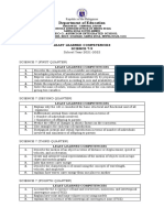 Department of Education: Least Learned Competencies Science 7-9