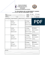 Learner's Needs, Progress and Achievement Cardex (Anecdotal Record Assessment Form) by Teacher Pinky Ragrag Jandoc