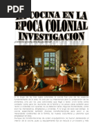 La Cocina en La Epoca Colonial Investigacion 2022