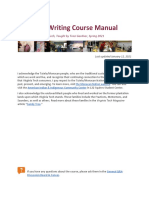 Technical Writing Course Manual, Spring 2021