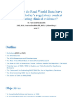 Role of WRD in Establishing Clinical Evidece in Context of Regulatory Frameworks