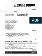 Pre-Intermediate Mid-Course Test A: 1. Rewrite The Sentences Correctly