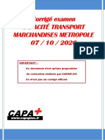 Corrige Marchandises National 2020 Capaplus