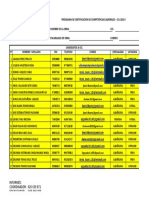 Lista Sindicato La Peca Grupo 37