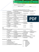 MAPEH 9 Diagnostic Examination