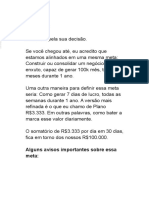 o Plano r3333 Por Dia - o Plano para Vender Todos Os Dias Durante 1 Ano