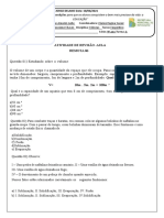 Atividade Remota Semana 06 9º Ano