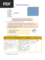 D1 A1 SESION 6TO Representamos Las Partes de Un Todo.