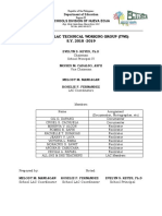 School Lac Technical Working Group (TWG) S.Y. 2018 - 2019: Department of Education Schools Division of Nueva Ecija