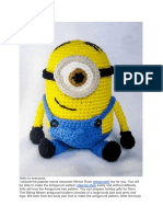 Sitting Minion Amigurumi Crochet Pattern