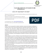 Design of Sewage Treatment Plant Based On SBR Technology: Tanveer Ali, Sapna Kumari, S.K Ahmad