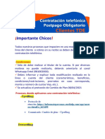 Contratación Telefonica OBLIGATORIA Postpago