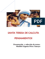 Santa Teresa de Calcuta Pensamientos