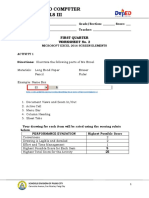 Internet and Computer Fundamentals Iii: First Quarter Worksheet No. 2