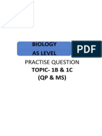 Biology As Level: Practise Question