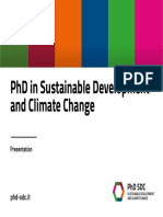 PHD in Sustainable Development and Climate Change