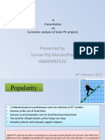 Economic Analysis of Solar Projects