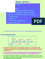 Wave Optics - I: Created by C. Mani, Principal, K V No.1, AFS, Jalahalli West, Bangalore