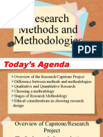 Research Methods and Methodologies