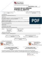 Certificado de No Adeudo Aportes Al Sencico