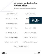 5° Sumas Con Numeros Decimales Fichas de Actividad - Ver - 1