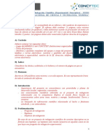 Formato de Reporte - Indagacion - Experimental - Descriptiva