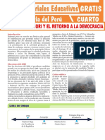 La Caída de Fujimori y El Retorno A La Democracia para Cuarto Grado de Secundaira