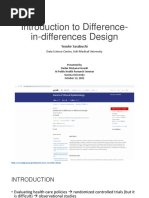 Introduction To Difference-In-Differences Design