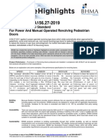 ANSI/BHMA A156.27-2019: American National Standard For Power and Manual Operated Revolving Pedestrian Doors