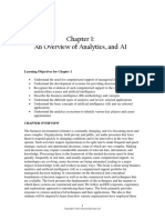 An Overview of Analytics, and AI: Learning Objectives For Chapter 1