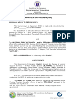 Department of Education: Memorandum of Agreement (Moa) Know All Men by These Presents