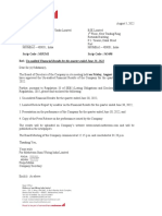 Scrip Code: MSUMI Scrip Code: 543498 Ref.: Un-Audited Financial Results For The Quarter Ended June 30, 2022