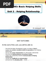 Unit 2 Helping Relationship