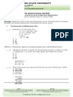 Cte Institutional Review: BLEPT Review Items For General Education Mathematics