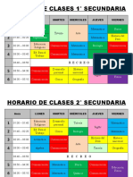 Horario Secundaria 2022