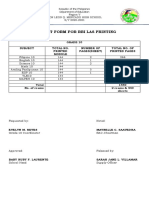 Request Form For Rbi Las Printing: Grade 10 Subject Total No. Printed Number of Pages (Sheet) Total No. of Printed Pages