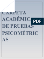 Carpeta Academica de Pruebas Psicometricas