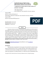 Study of Teaching Competence in Relation To Self - Efficacy Among Secondary School Teachers