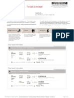 Ticket & Receipt: Your Travel Information